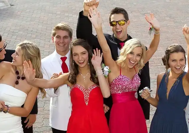 school formal party bus goers