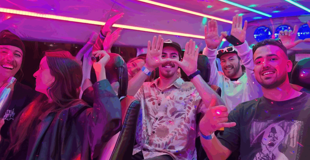 fun in the party bus