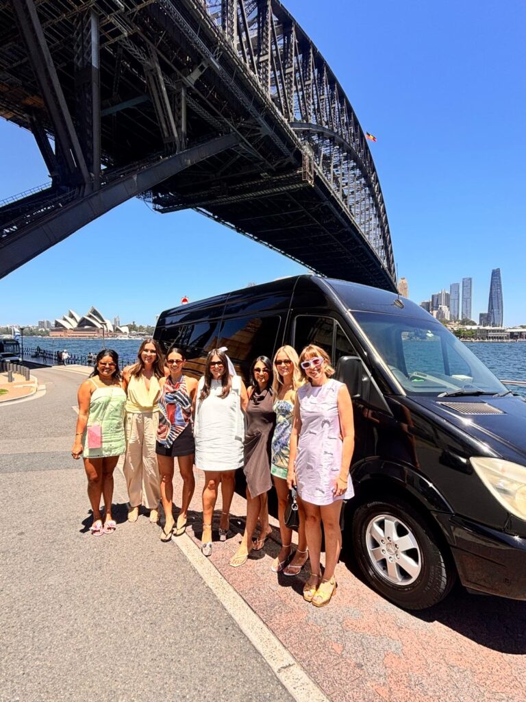luxury party bus with hens going to party